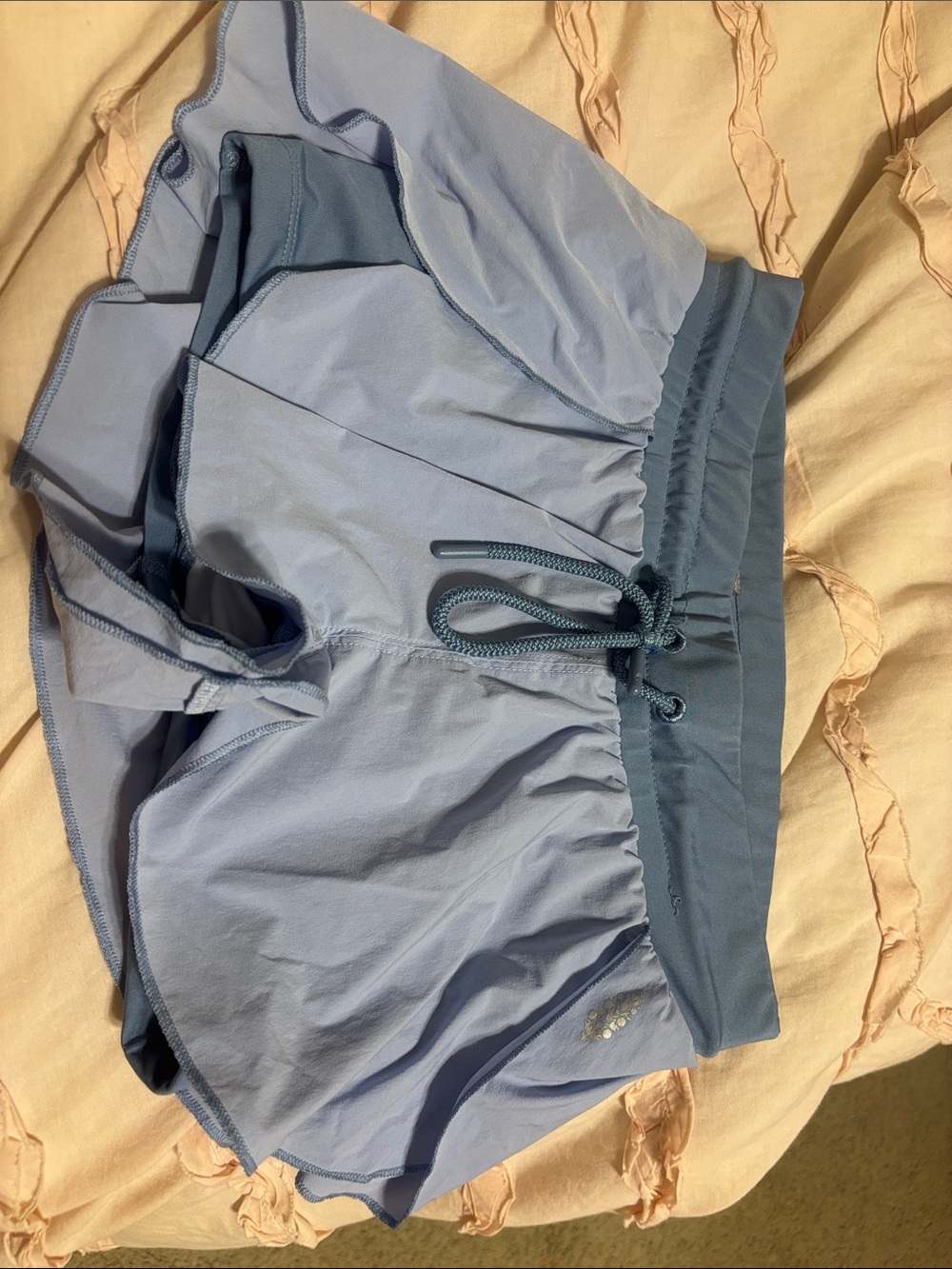 Free People Movement Light Blue Athletic Drawstring Shorts Size XS